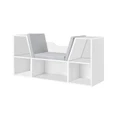 Levede Bookcase with Seat in White