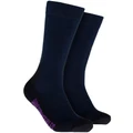 Mitch Dowd Plain Cotton Indestructibles Crew Socks 2 Pack in Navy One Size