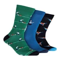 Mitch Dowd Weekend Warrior Cotton Crew Socks 3 Pack in Multi Assorted One Size