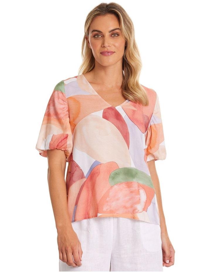 Marco Polo Elbow Abstract Top in Multi Assorted 10
