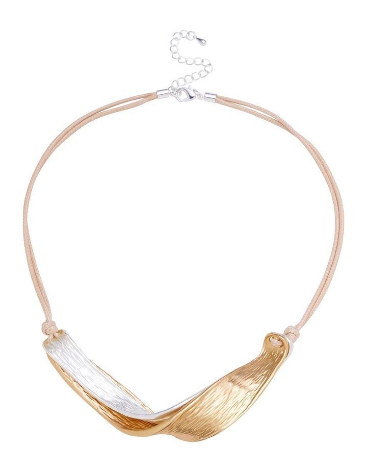 Barcs Valley Fold Cord Necklace in Two Tone