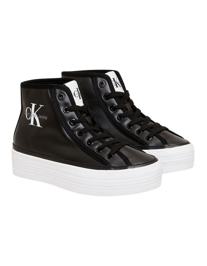 Calvin Klein Platform High Top Trainers Shoes in Black/White Blk/White 38
