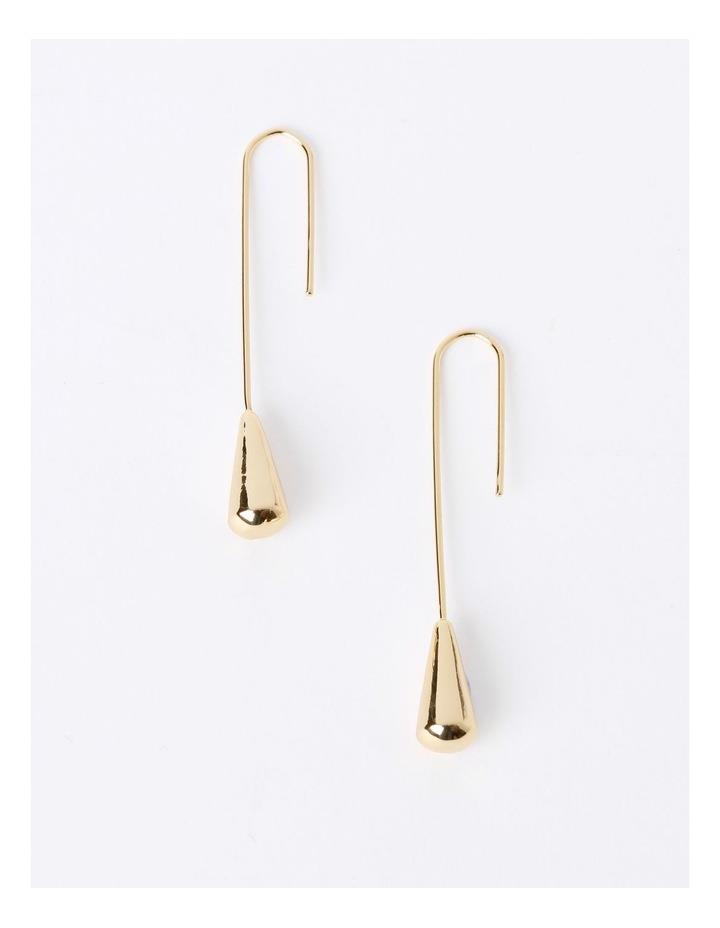 Trent Nathan Polished Long Silver Hook Earring in Gold
