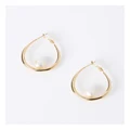 Trent Nathan Baroque Pearl Alloy Hoop Earring in Gold