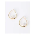 Trent Nathan Baroque Pearl Alloy Hoop Earring in Gold