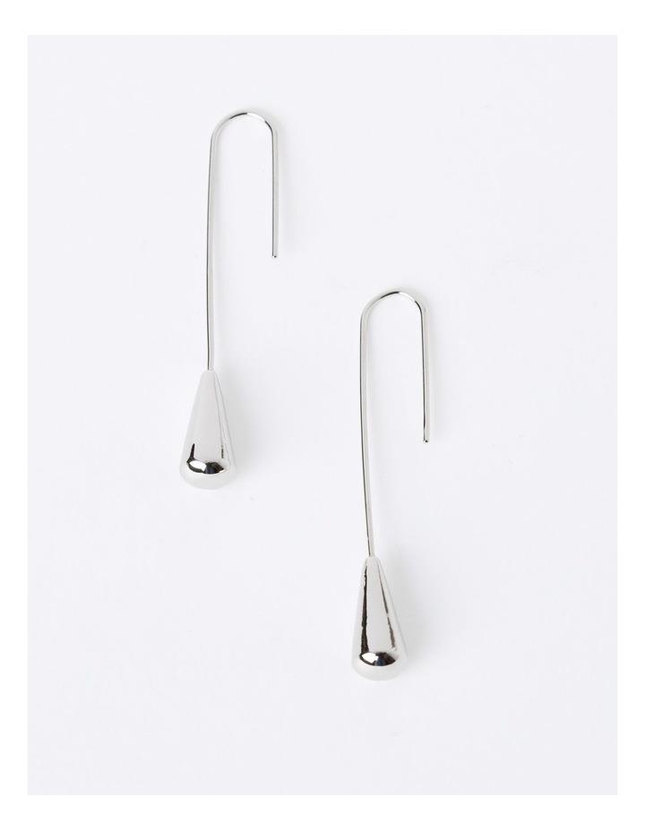 Trent Nathan Polished Long Silver Hook Earring in Silver
