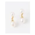 Trent Nathan Freshwater Pearl Cluster Stud Earring in Pearl