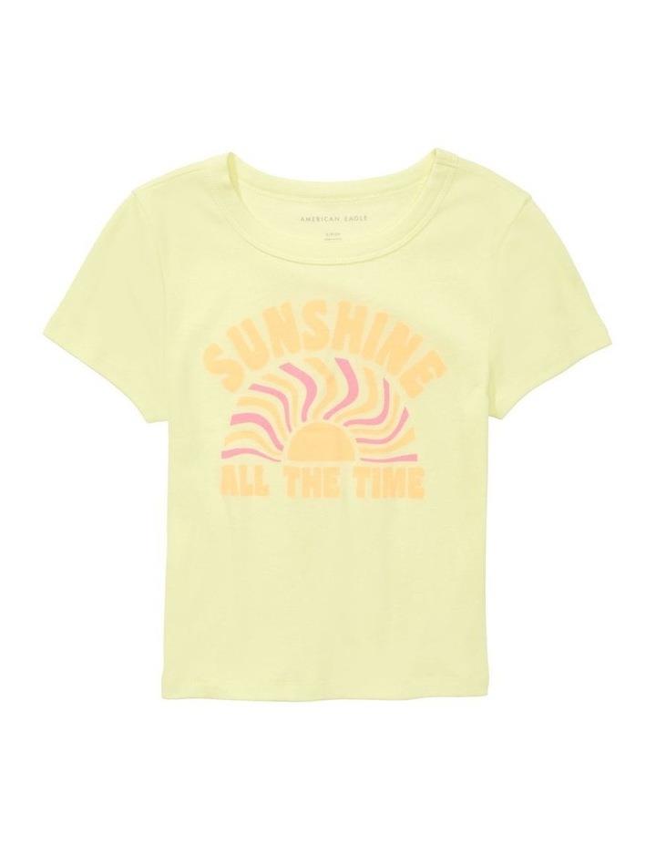 American Eagle Hey Baby Tee in Pineapple Yellow L