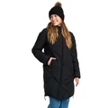 Roxy Abbie Longline Winter Jacket in True Black XS