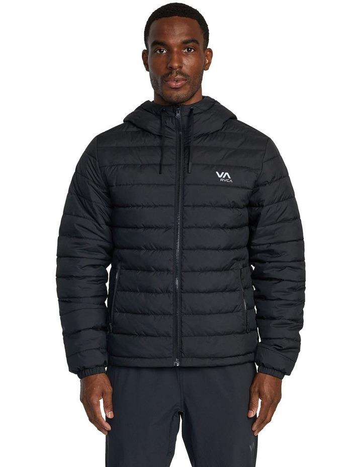 RVCA Packable Puffer Hooded Jacket in Black M