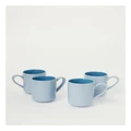 Vue Halo Mug Set of 4 in Azure Blue