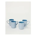 Vue Halo Mug Set of 4 in Azure Blue