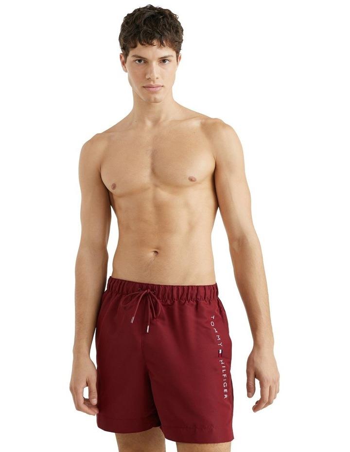 Tommy Hilfiger Logo Mid Length Swim Shorts in Red S
