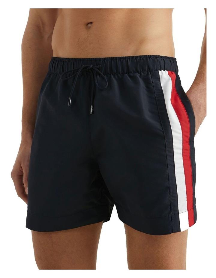 Tommy Hilfiger Signature Tape Mid Length Swim Shorts in Blue Navy S