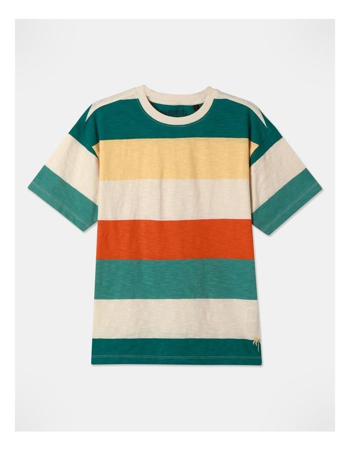 Bauhaus Stripe T-shirt in Multi Rainbow 14