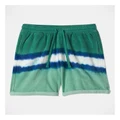 Bauhaus Reverse Terry Towelling Pull On Shorts in Teal 10
