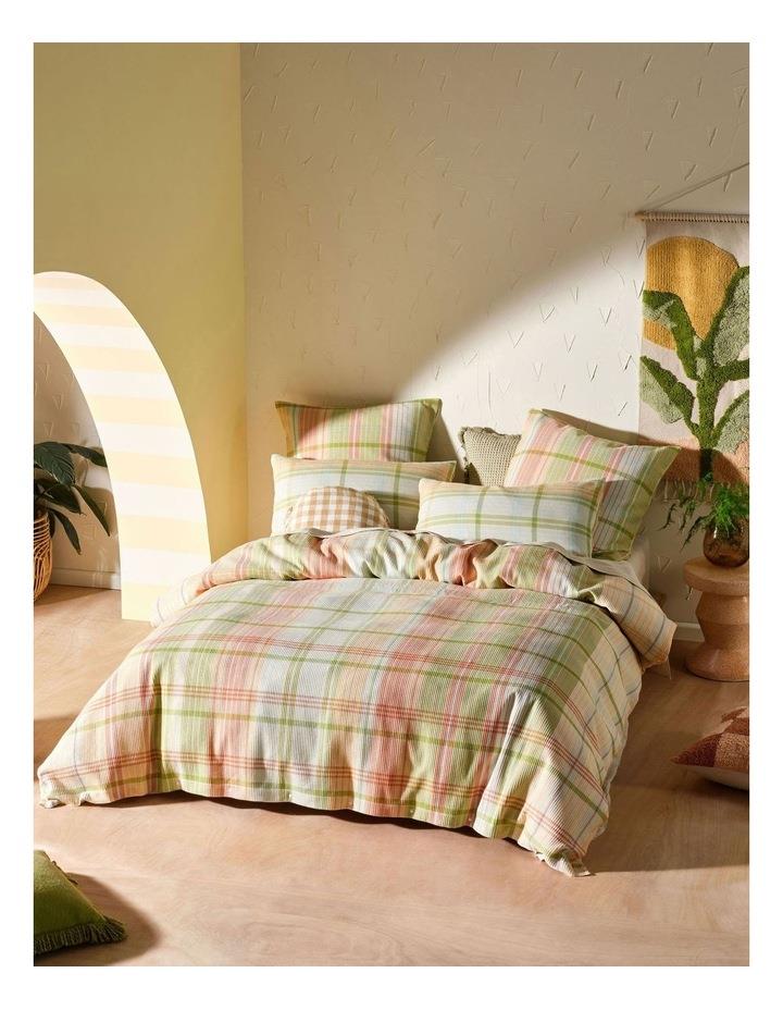 Linen House Geena Quilt Cover Set in Green Apple Green Double