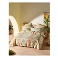 Linen House Geena Quilt Cover Set in Green Apple Green King Size