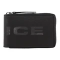 Police Leather Zip Round Wallet in Black