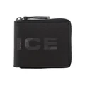 Police Leather Zip Round Wallet in Black