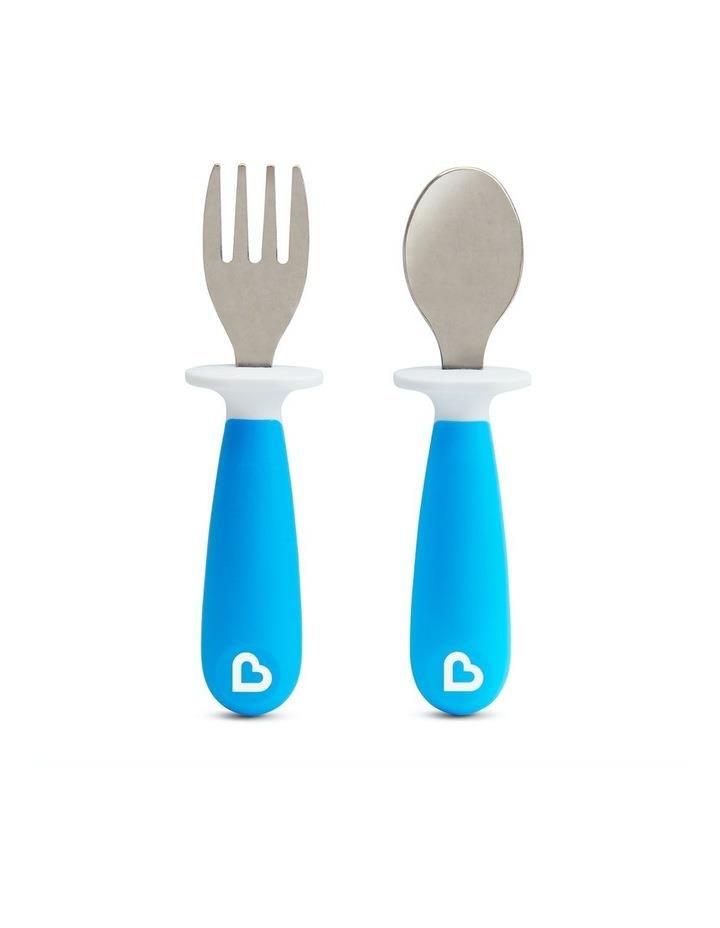Munchkin Raise Toddler Fork & Spoon Set in Blue