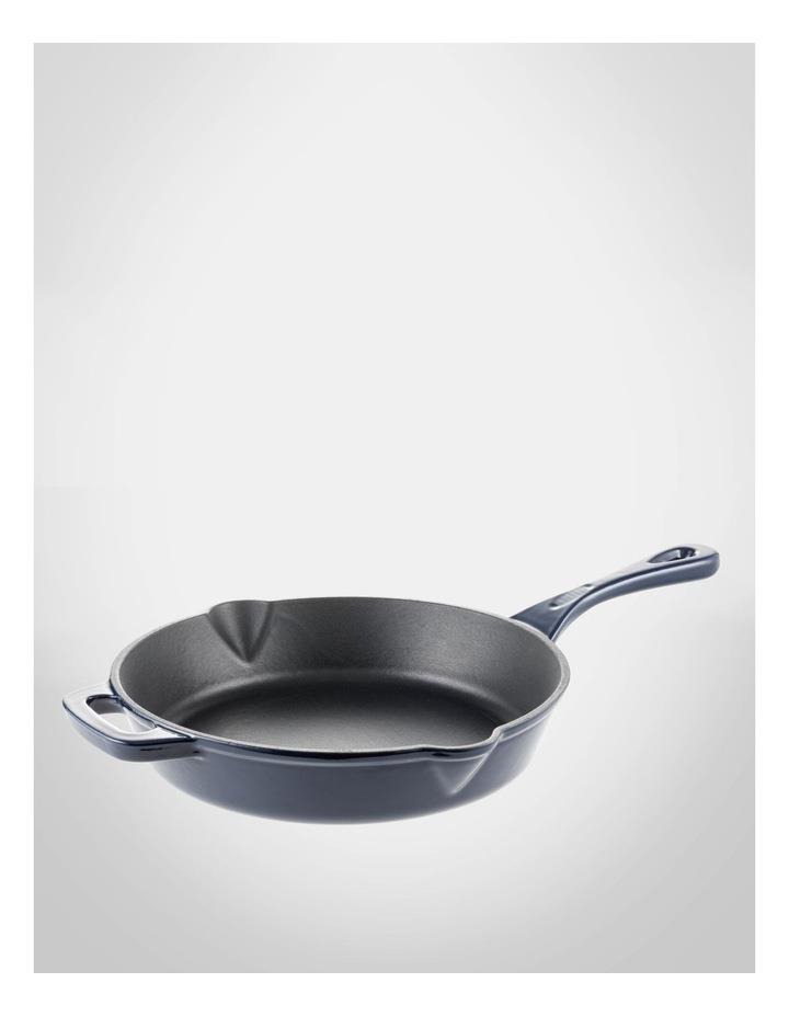 The Cooks Collective Olive Cast Iron Skillet 26cm in Midnight Blue