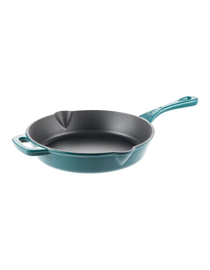 The Cooks Collective Olive Cast Iron Skillet 26cm in Teal