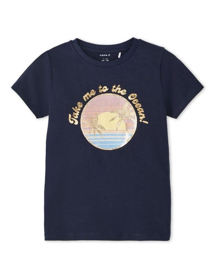 Name It Fimmi Printed T-Shirt in Navy 7-8