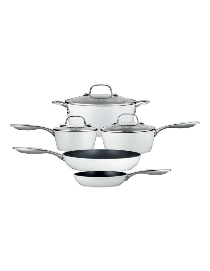 The Cooks Collective Colors Non-Stick Cookware Set 5 Piece in White