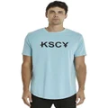 KSCY Thunderstorm Dual Curved Tee in Pigment Reef Turquoise S
