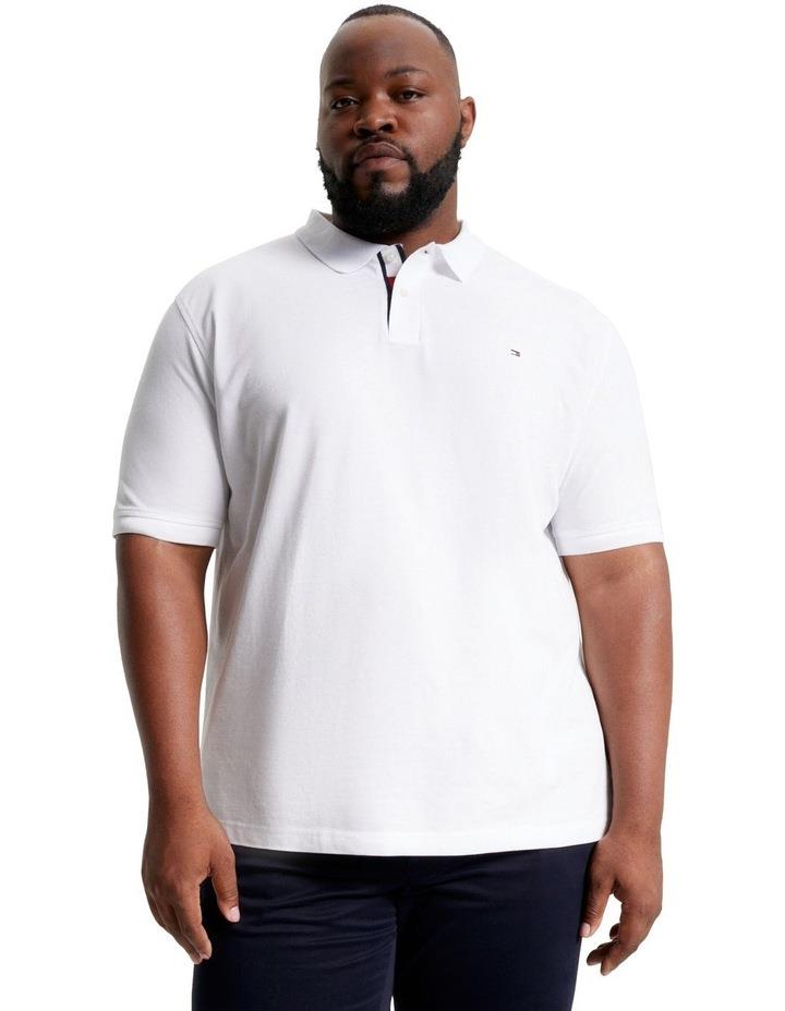 Tommy Hilfiger Big & Tall Signature Placket Regular Fit Polo in White 3XL