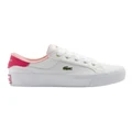 Lacoste Ziane Platform Leather Sneaker in White/Pink White 3
