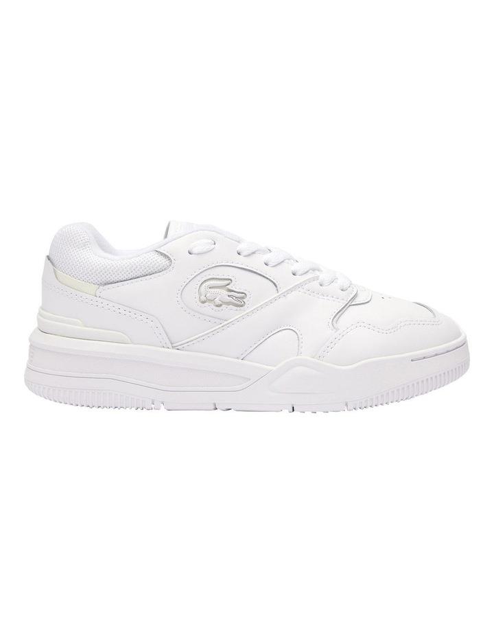 Lacoste Lineshot Signature Heel Leather Sneaker in White 4