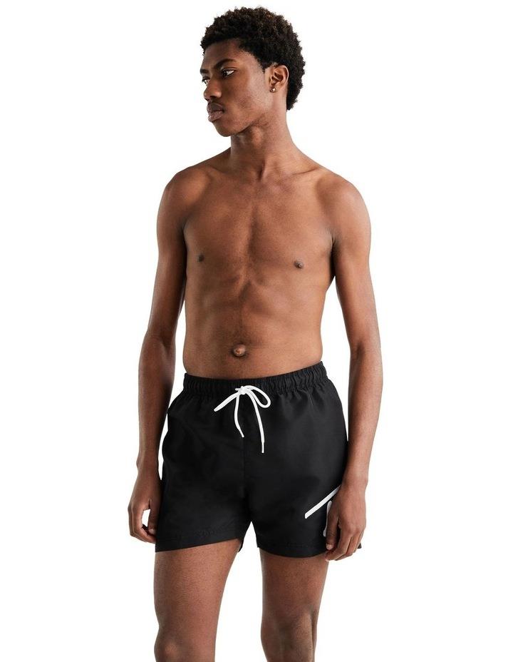 Tommy Hilfiger Signature Logo Mid Length Swim Shorts in Black L