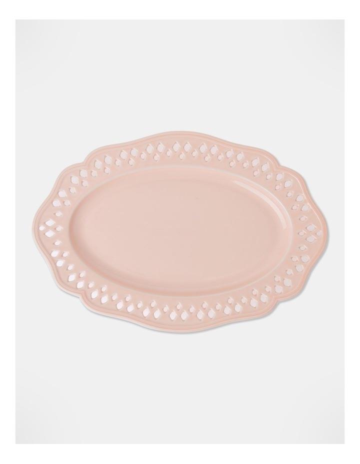 Heritage Breton Oval Platter Scalloped Edge in Pink