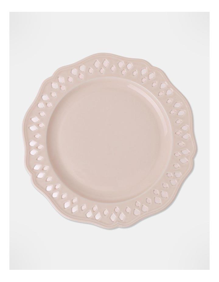 Heritage Breton Round Platter Scalloped Edge Pink