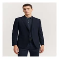 Country Road Regular Fit Textured Wool Stretch Blazer in Navy 38