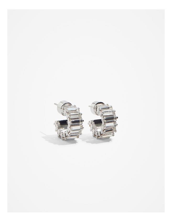 Country Road Kit Mini Hoop Earring in Silver Stone