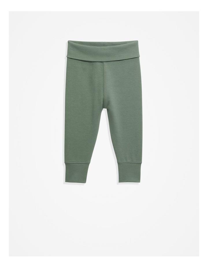 Country Road Organically Grown Cotton Fold-over Soft Pant in Sage 6-12MTHS