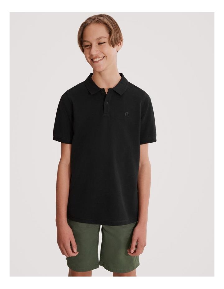Country Road Teen Recycled Cotton Blend Polo Shirt in Black 8