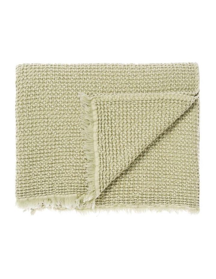 Linen House Saltwater Throw in Gumtree Green Throw