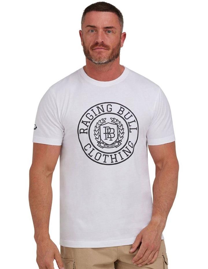 Raging Bull Highbuild Crest T-shirt in White XL