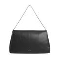 Calvin Klein Puffed Faux Leather Shoulder Bag in Black
