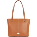 Cellini Nelson Leather Tote in Tan