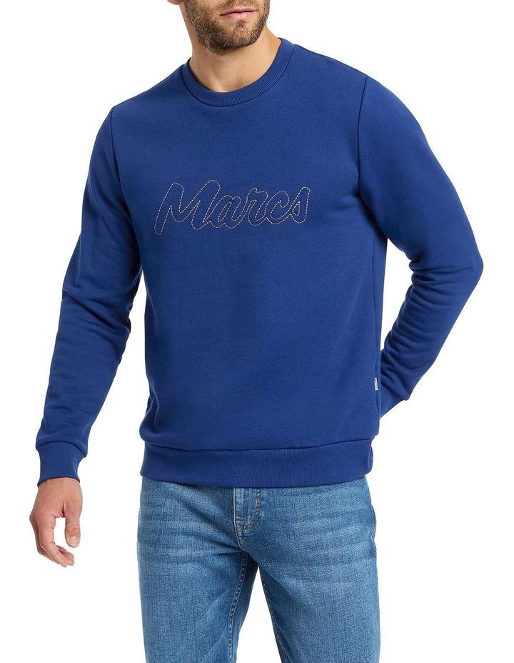 Marcs My Word Fleece Sweatshirt in Sapphire Blue M