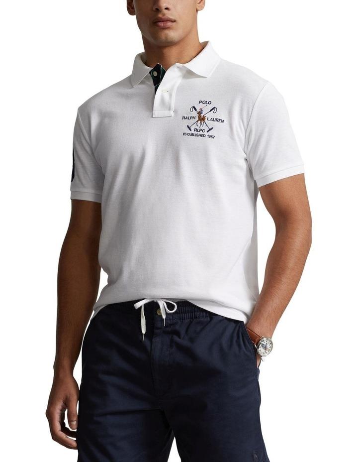 Polo Ralph Lauren Custom Slim Fit Mesh Polo Shirt in White XS