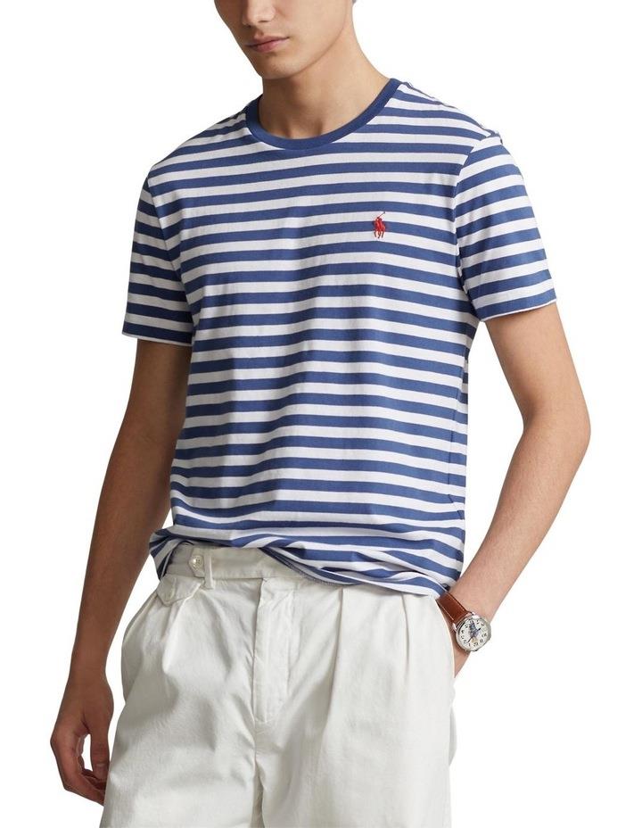 Polo Ralph Lauren Custom Slim Fit Striped Jersey T-shirt in Navy S