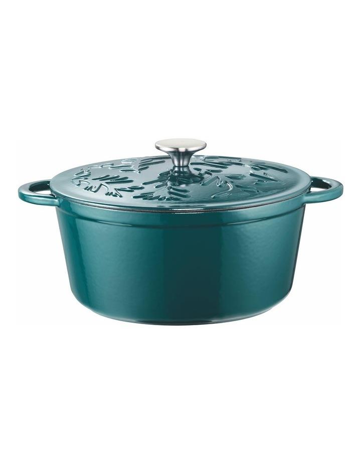 The Cooks Collective Cast Iron Casserole with Lid 26cm/5L in Teal