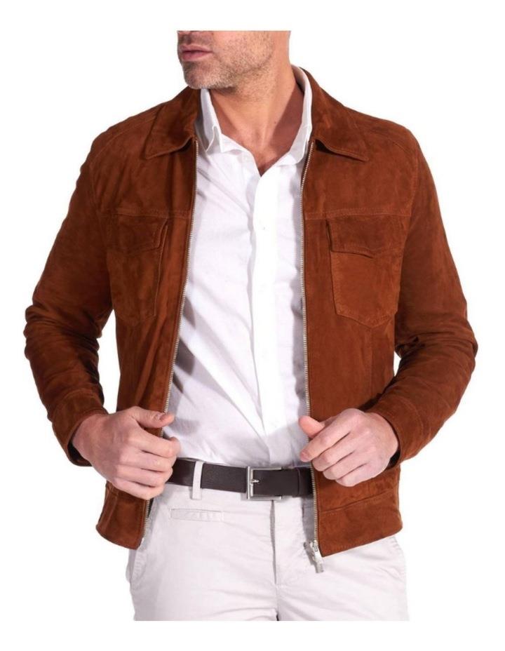 Mckinnon Lewis Suede Leather Unlined Jacket COGNAC Rust 50