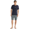 Calvin Klein Structure Lounge Short Sleeve Sleep Set in Night Sky Top Assorted L